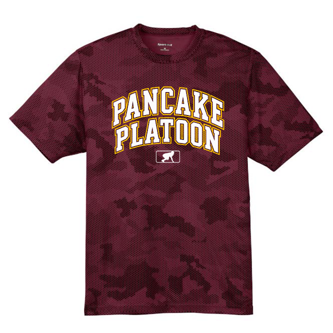 PANCAKE PLATOON (Collegiate) - Hex Camo Performance Tee