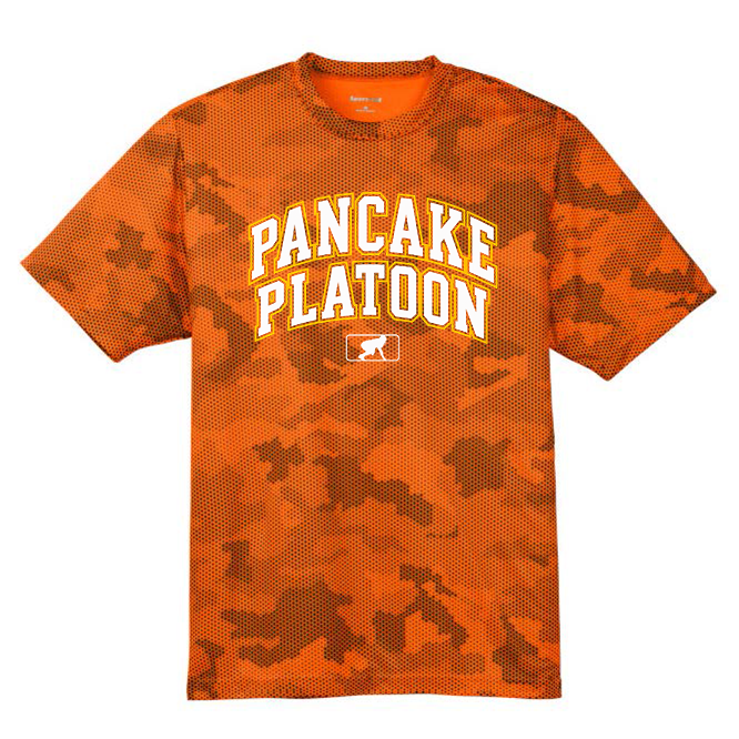 PANCAKE PLATOON (Collegiate) - Hex Camo Performance Tee