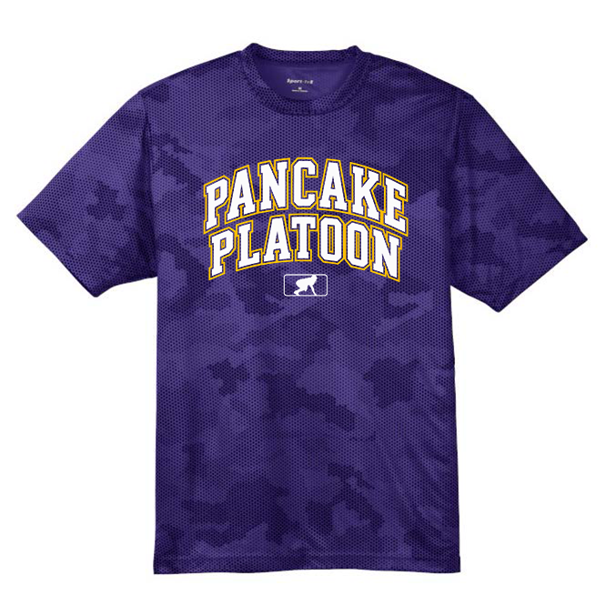 PANCAKE PLATOON (Collegiate) - Hex Camo Performance Tee