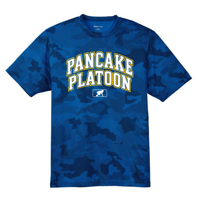 PANCAKE PLATOON (Collegiate) - Hex Camo Performance Tee