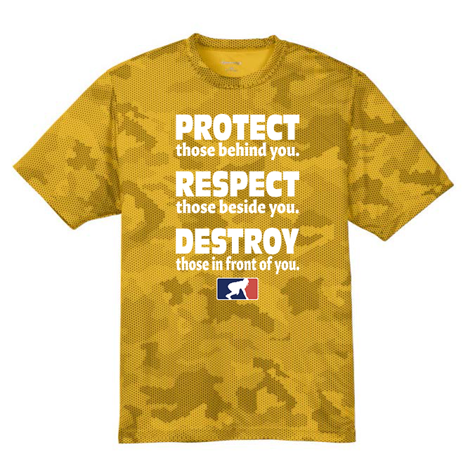 PROTECT RESPECT DESTROY - Hex Camo Performance Tee