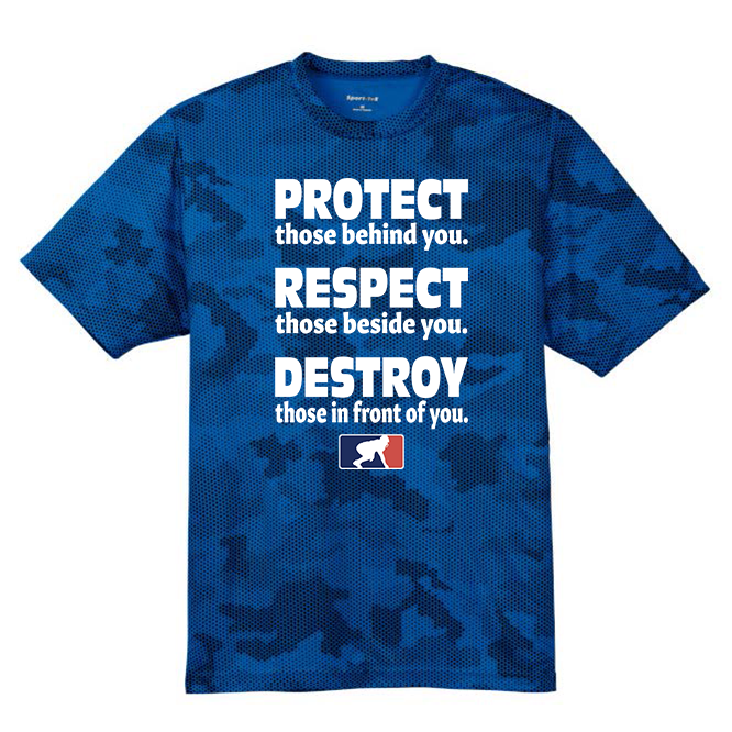 PROTECT RESPECT DESTROY - Hex Camo Performance Tee