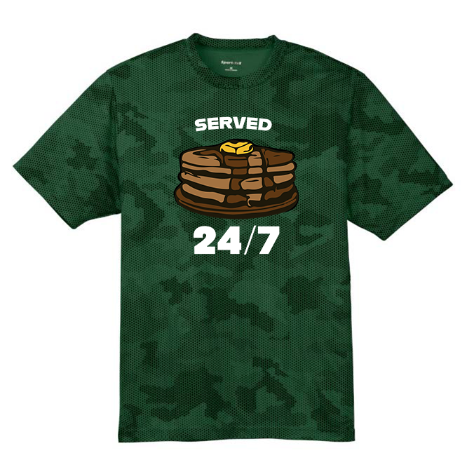 SERVED 24/7 - Hex Camo Performance Tee