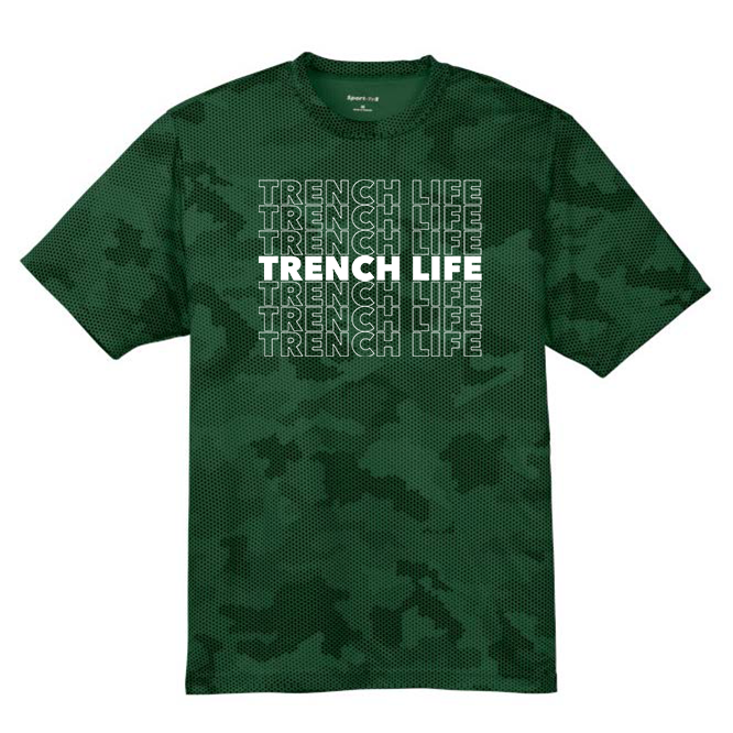 TRENCH LIFE - Hex Camo Performance Tee