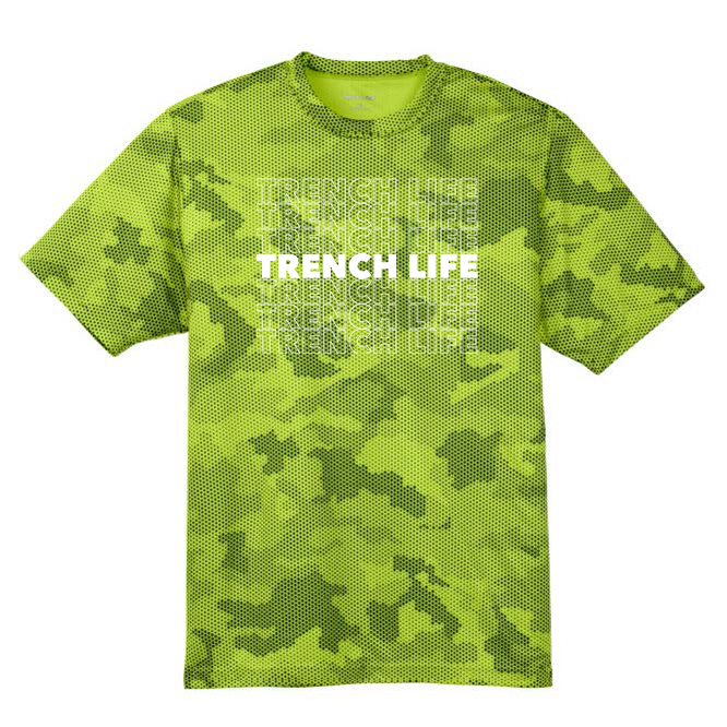 TRENCH LIFE - Hex Camo Performance Tee