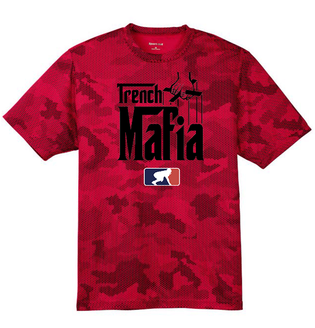 TRENCH MAFIA (Black) - Hex Camo Performance Tee