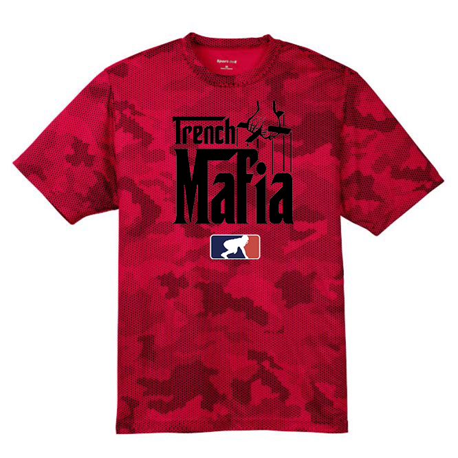 TRENCH MAFIA (Black) - Hex Camo Performance Tee