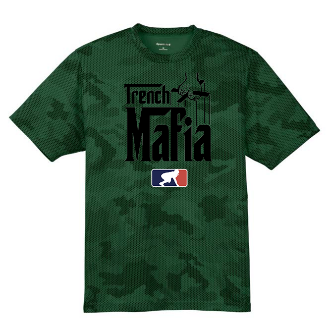 TRENCH MAFIA (Black) - Hex Camo Performance Tee