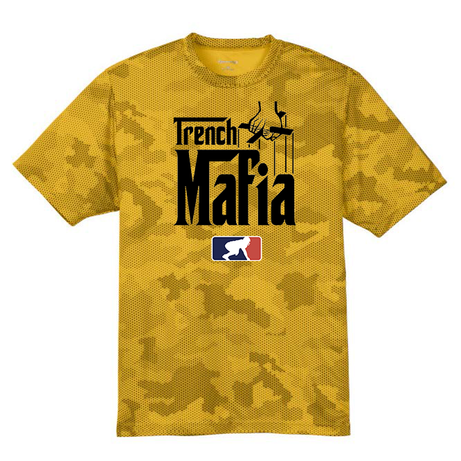 TRENCH MAFIA (Black) - Hex Camo Performance Tee