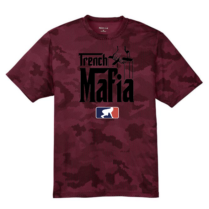 TRENCH MAFIA (Black) - Hex Camo Performance Tee