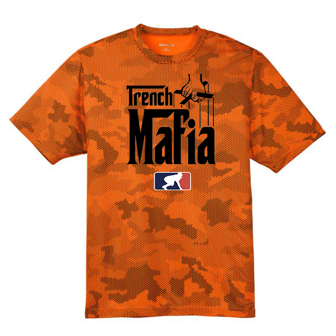 TRENCH MAFIA (Black) - Hex Camo Performance Tee