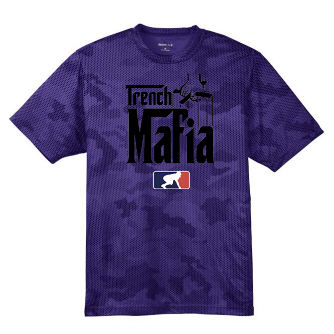 TRENCH MAFIA (Black) - Hex Camo Performance Tee