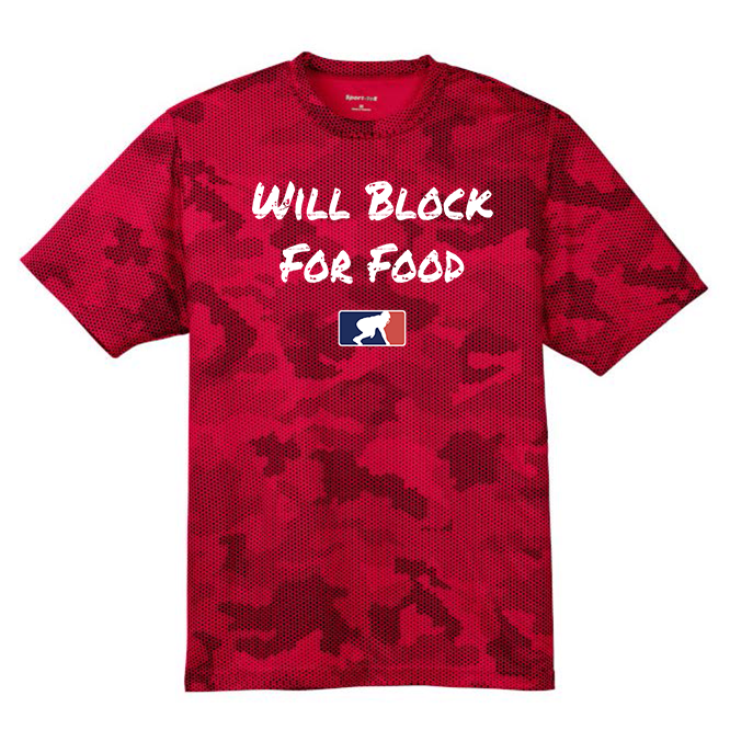 WILL BLOCK FOR FOOD - Hex Camo Performance Tee