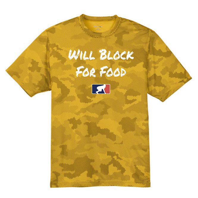 WILL BLOCK FOR FOOD - Hex Camo Performance Tee