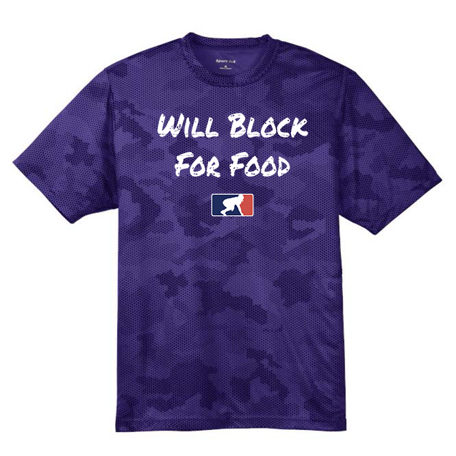 WILL BLOCK FOR FOOD - Hex Camo Performance Tee