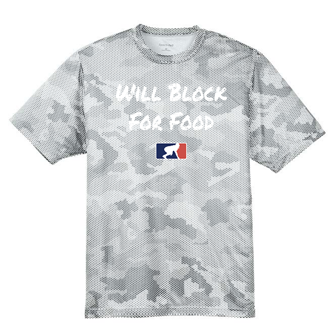 WILL BLOCK FOR FOOD - Hex Camo Performance Tee