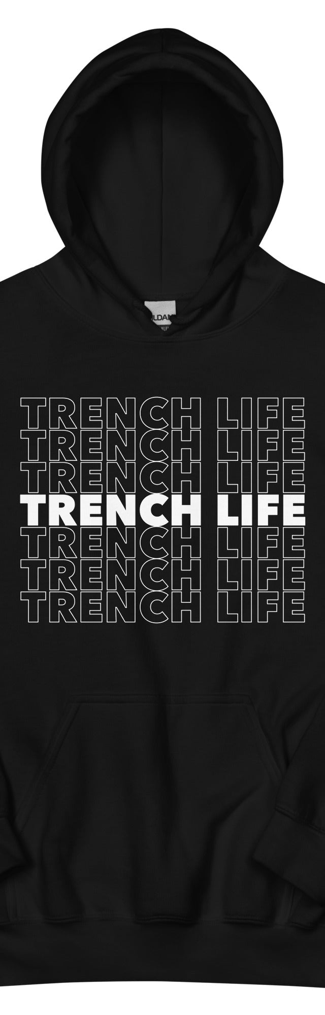 TRENCH LIFE - Tall Hoodie