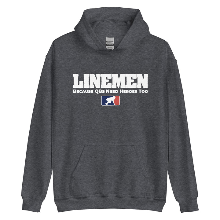 LINEMEN: A QBS HERO - Tall Hoodie