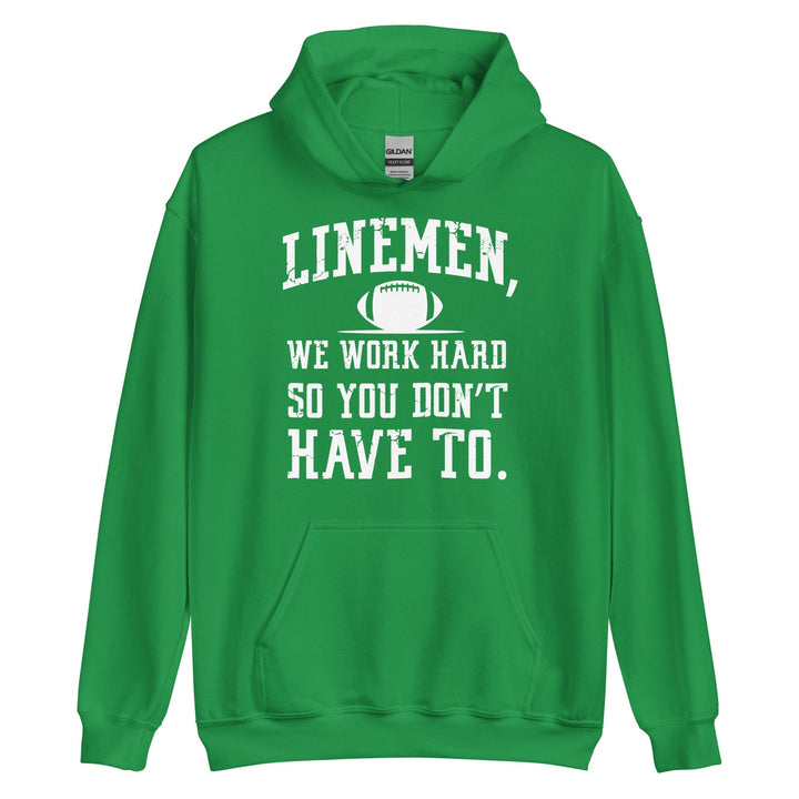 LINEMEN WORK HARD - Youth Hoodie