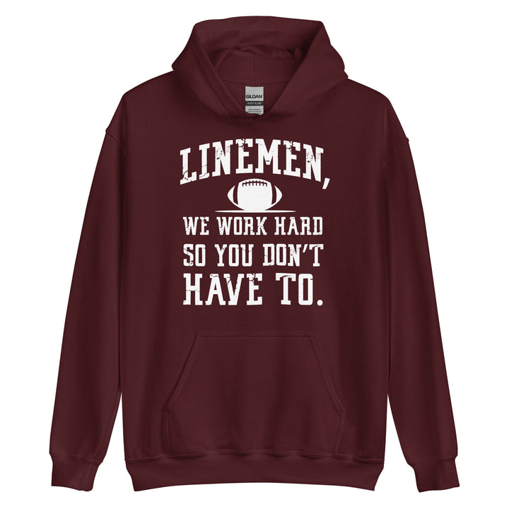 LINEMEN WORK HARD - Youth Hoodie