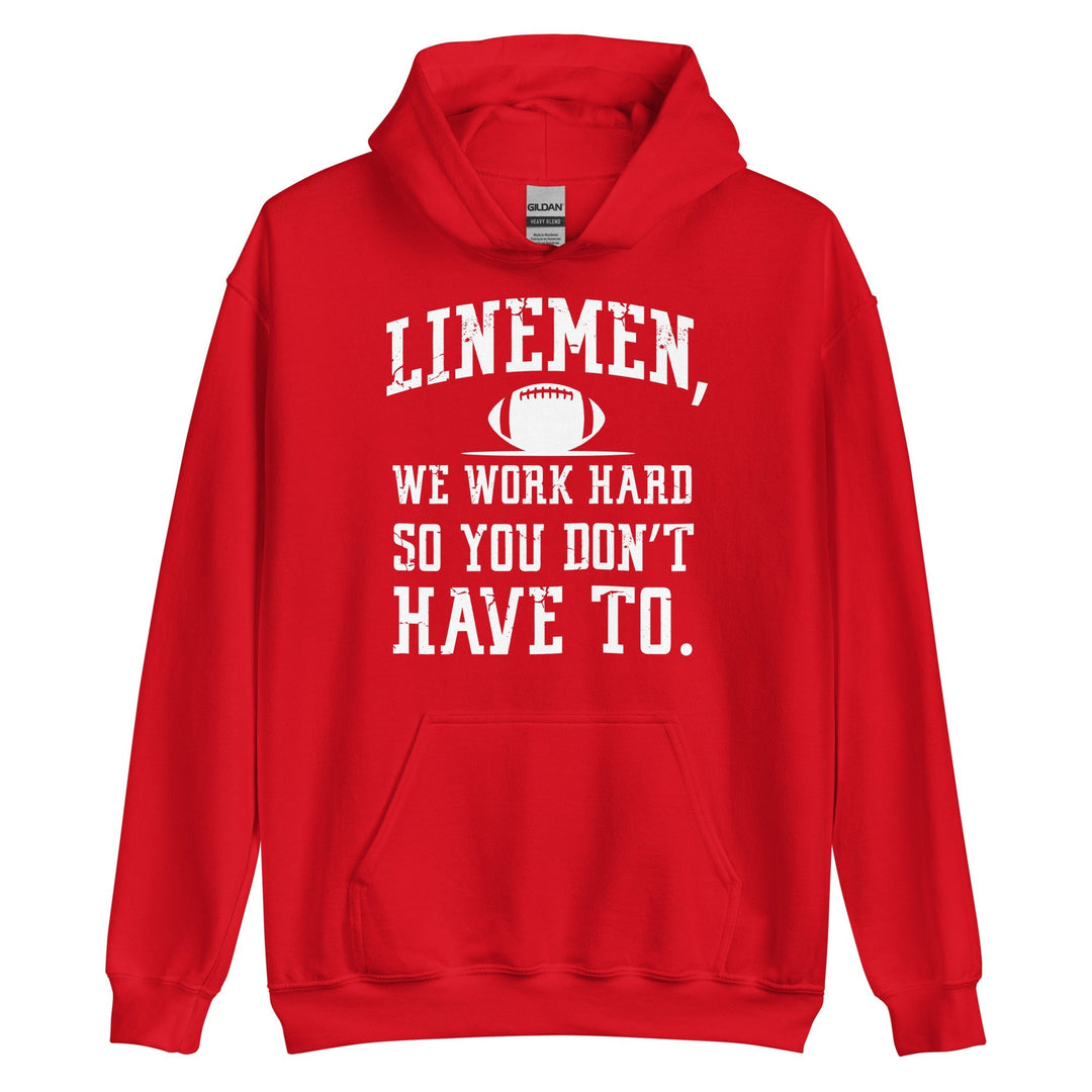 LINEMEN WORK HARD - Youth Hoodie
