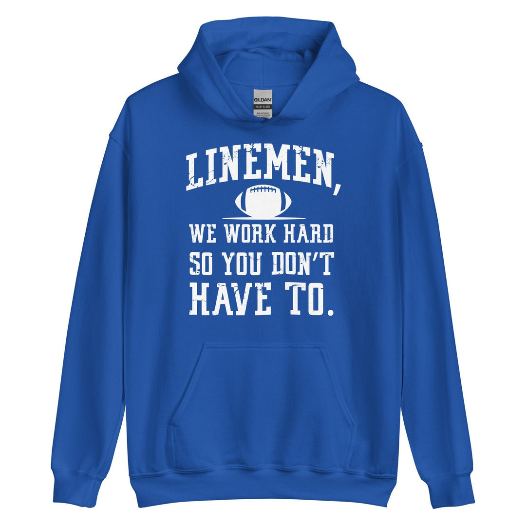 LINEMEN WORK HARD - Youth Hoodie