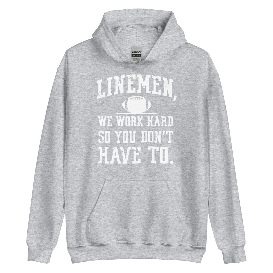 LINEMEN WORK HARD - Youth Hoodie