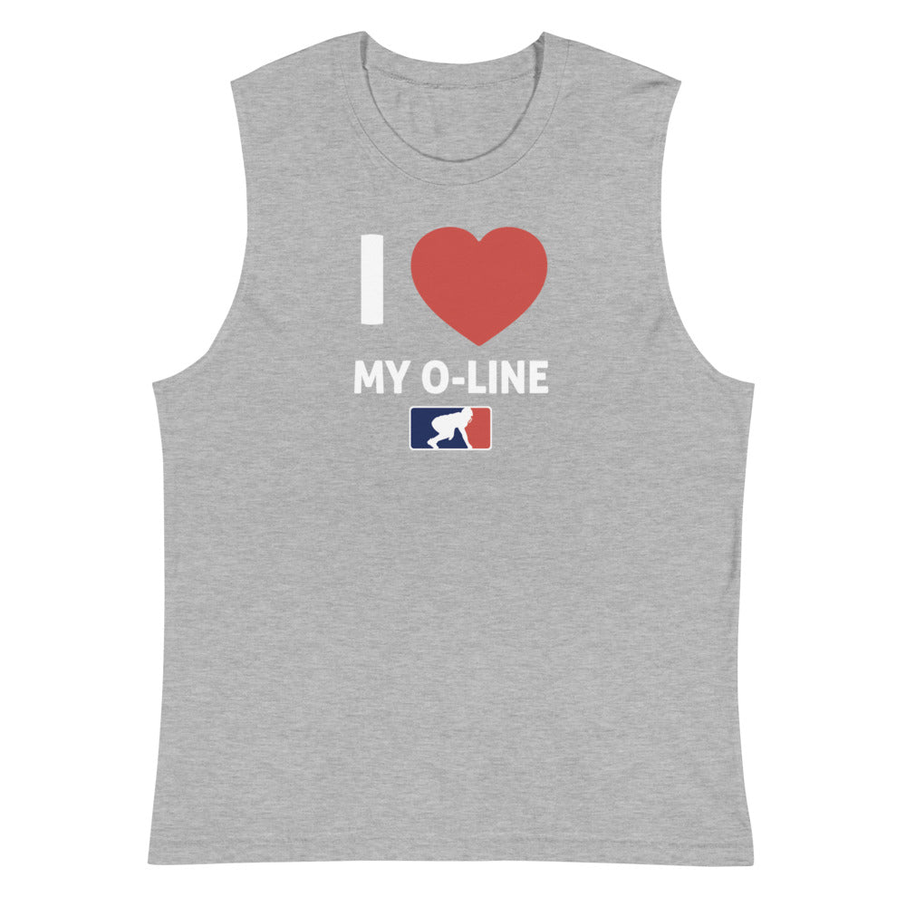 I <3 MY O-LINE - Muscle T-Shirt