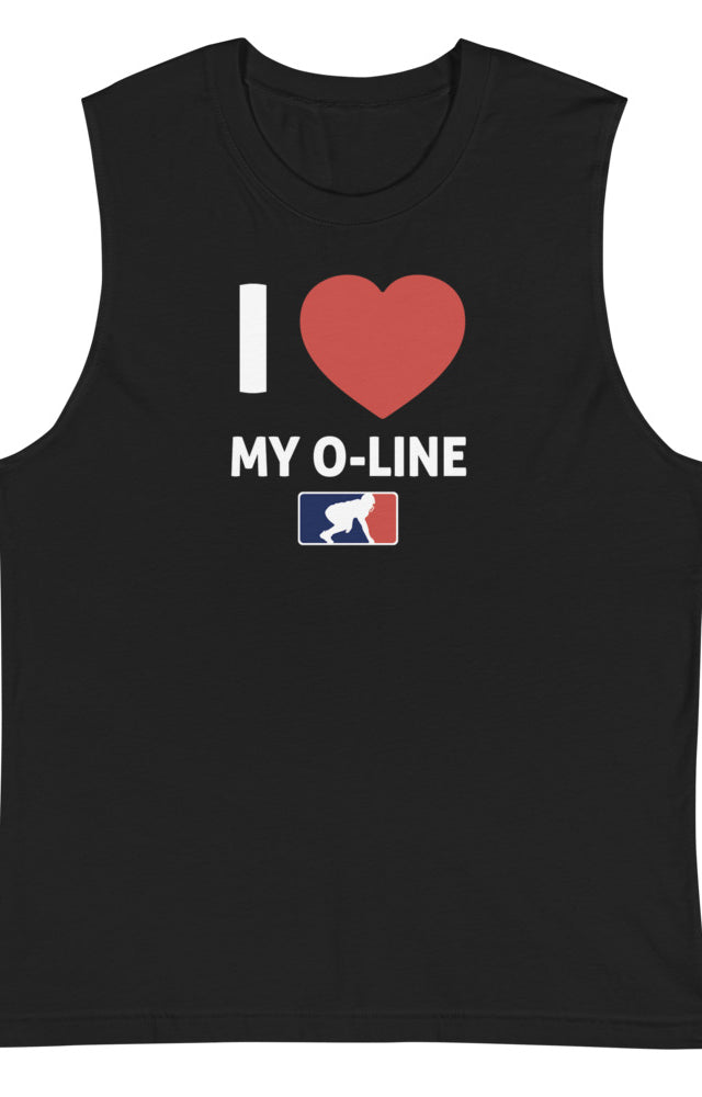 I <3 MY O-LINE - Muscle T-Shirt