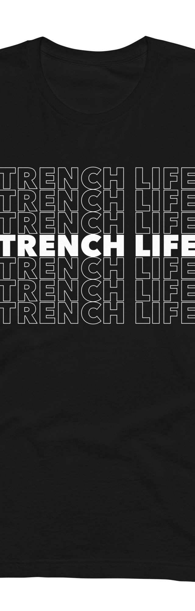 TRENCH LIFE (White) - T-Shirt