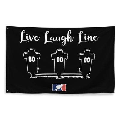 Live Laugh Line Cursive - Flag