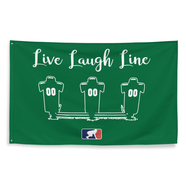 Live Laugh Line Cursive - Flag