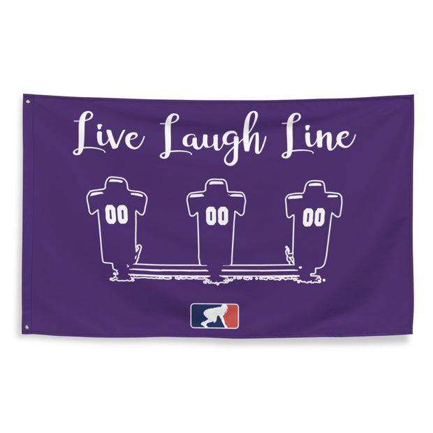 Live Laugh Line Cursive - Flag