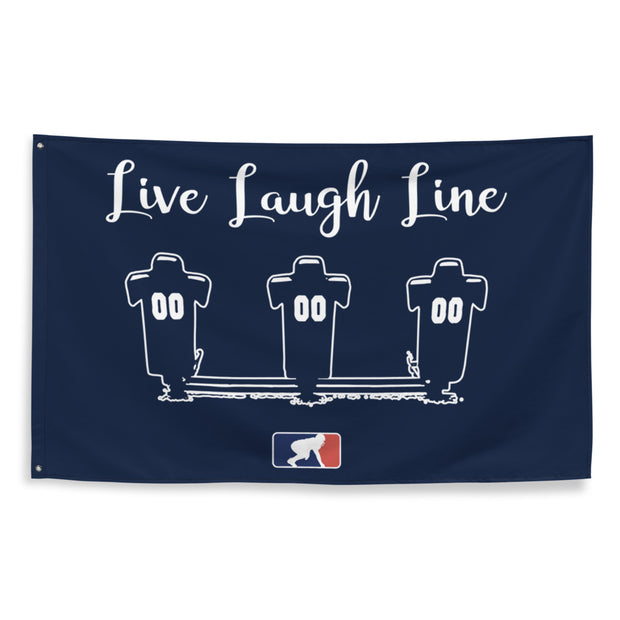 Live Laugh Line Cursive - Flag