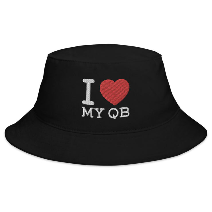 I Love My QB Bucket Hat - No Logo