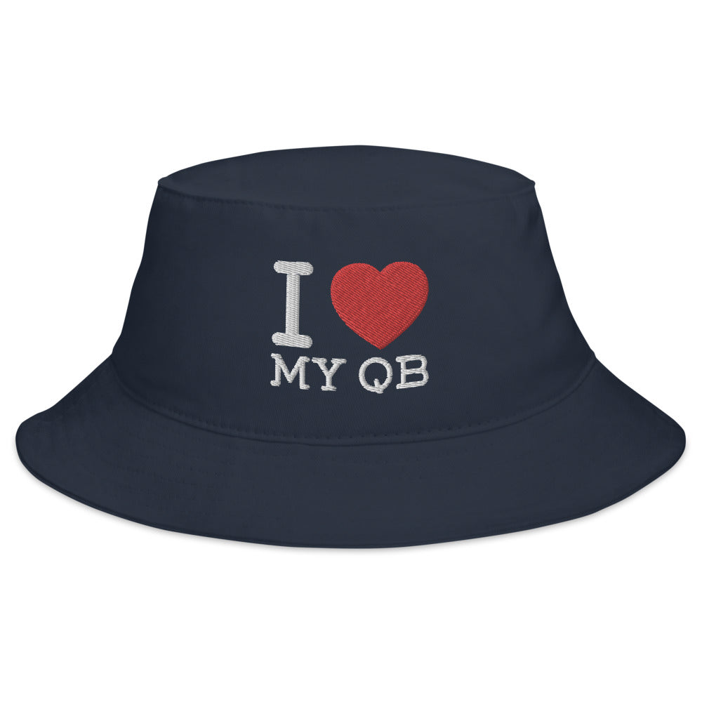 I Love My QB Bucket Hat - No Logo