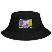 Lineman Life Bucket Hat - Purple & Gold