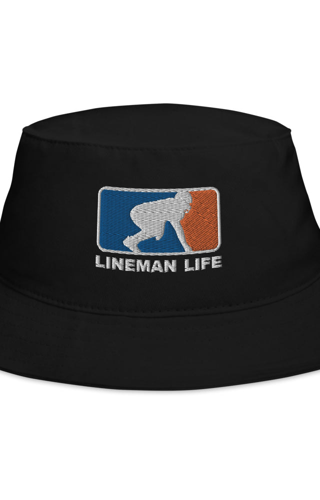 Lineman Life Bucket Hat - Orange & Blue