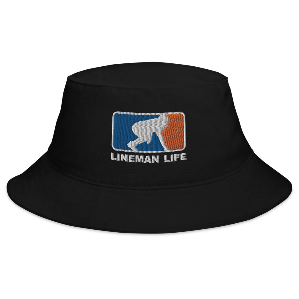 Lineman Life Bucket Hat - Orange & Blue