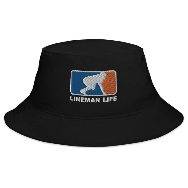 Lineman Life Bucket Hat - Orange & Blue