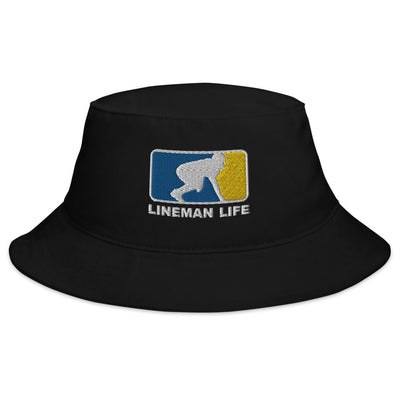 Lineman Life Bucket Hat - Blue & Gold