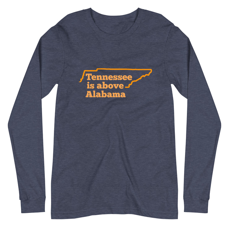 Tennessee is above Alabama