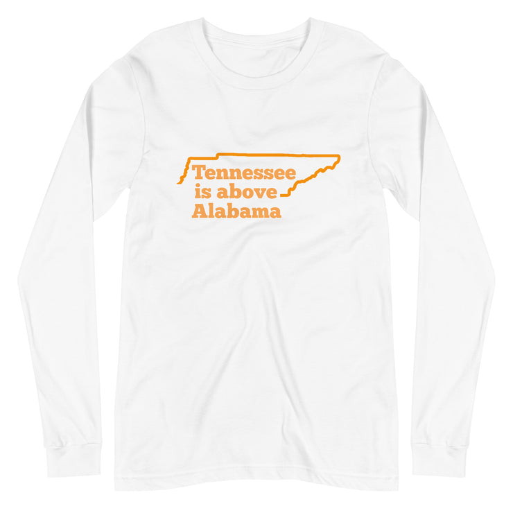 Tennessee is above Alabama
