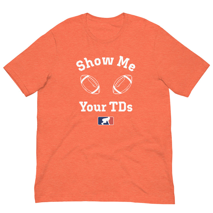 PositivePartyShop Show Me Your TDS Shirt, Funny Football Shirt, Women's, Size: 3XL, Purple